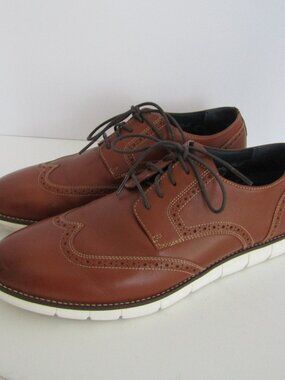 JOHNSTON & MURPHY sz 11 MENS  MODERN LEATHER TIE UP BUTTER SOFT LOAFTERS